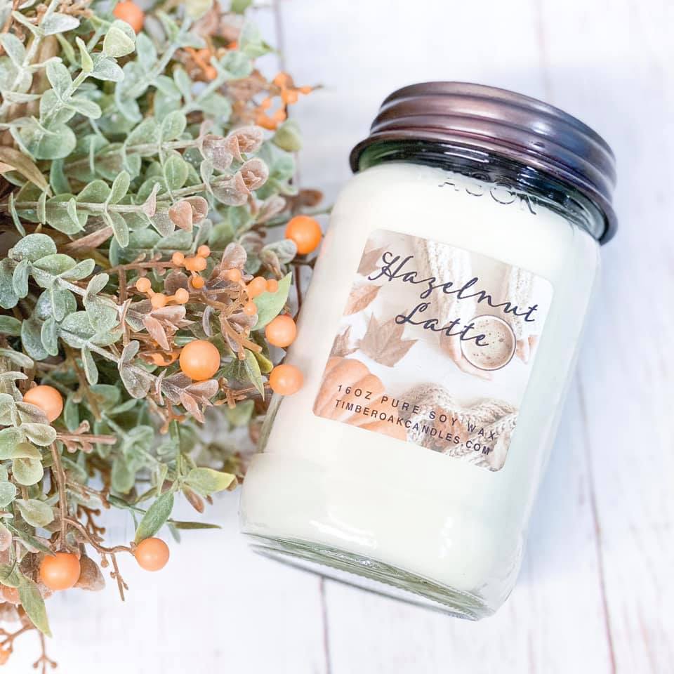 Hazelnut Scented Fall Soy Candle