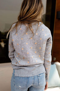 Heart & Soul Btq Sweater Ashland Copper Dot Sweater